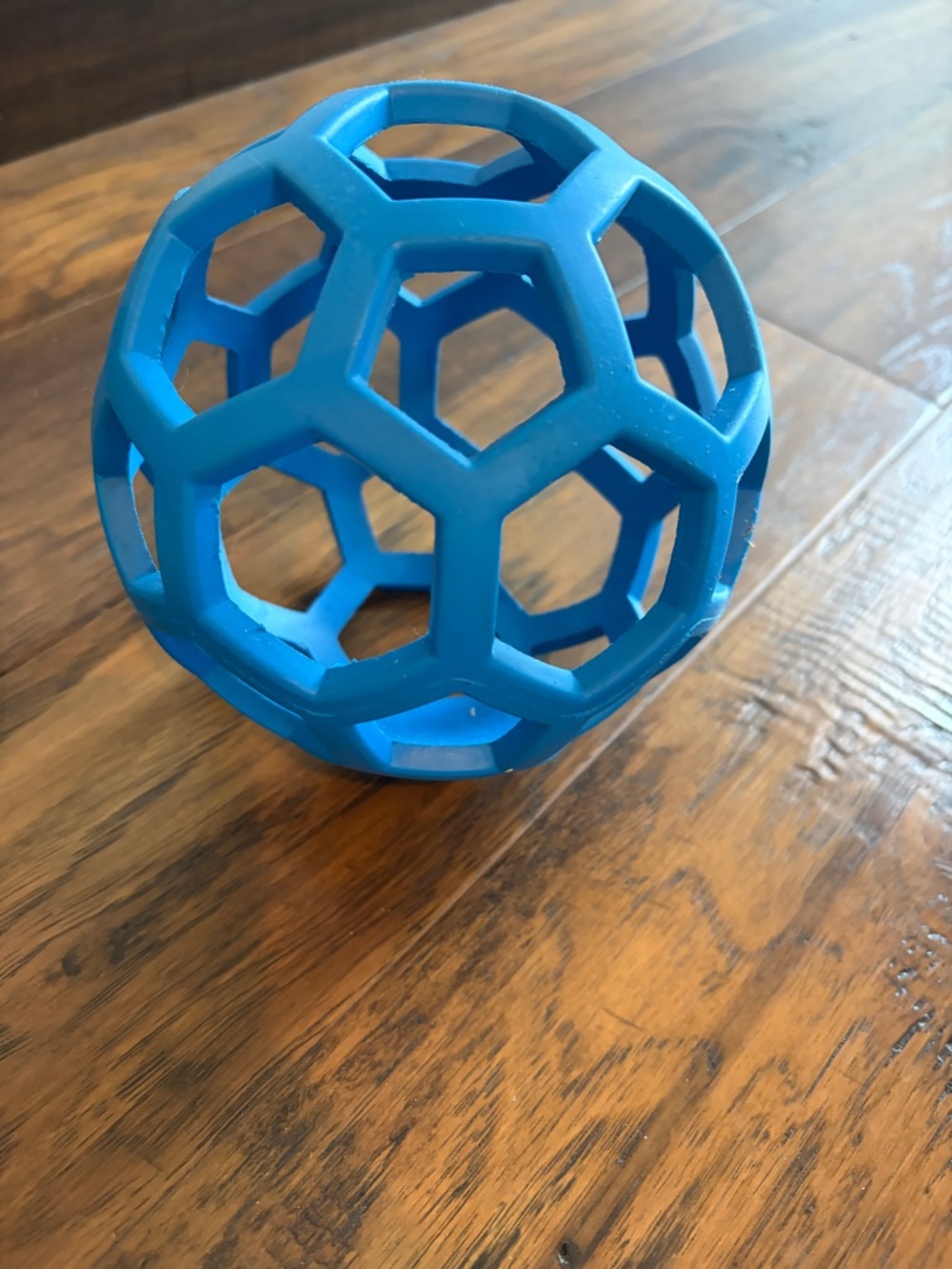 Source Unknown Blue Openwork Rubber Dog Toy Ball- never used